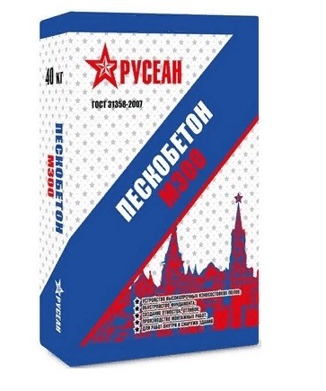 Пескобетон Русеан м 300  40 кг