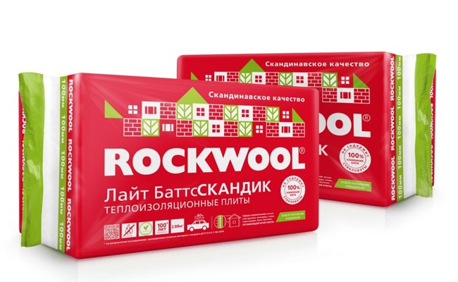 Rockwool (Роквул) Лайт Баттс Скандик 800 х 600 х 50 мм