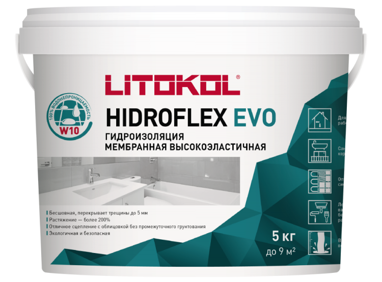 Гидроизоляционная мастика Litokol Hidroflex 5 кг 