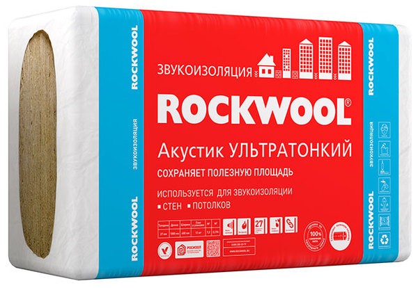 Роквул Акустик Баттс Ультратонкий 1000х600х27мм