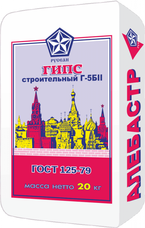 Алебастр Русеан 20кг