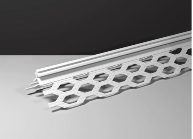 Уголок ПВХ 34х34 мм штукатурный с маяком 6 мм 3 м