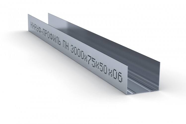 Профиль направляющий ПН 75х40х0,6 мм 3 м Кнауф