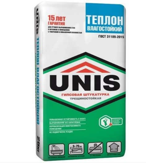 Гипсовая штукатурка Теплон влагостойкий Юнис 25 кг- купить в Москве в ...