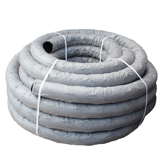 Дренажная труба гофрированная диаметр 110мм с фильтром из геоткани 