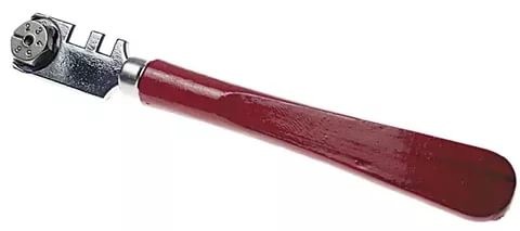 Стеклорез 6-роликовый с деревянной ручкой