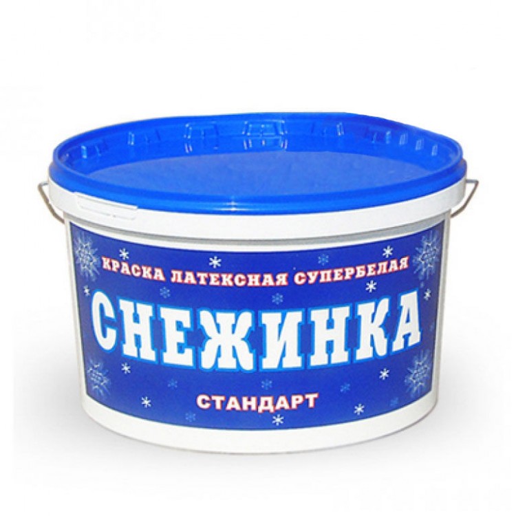 Краска водоэмульсионная «Снежинка» супер белая 14 кг