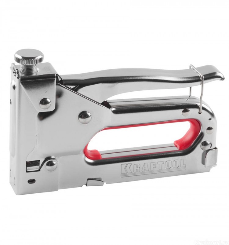 Степлер KRAFTOOL с регулировкой силы удара  4-14 мм