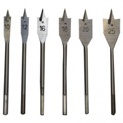 Сверло перовое по дереву набор 10-25 мм