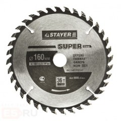 Диск пильный STAYER Ф 160х20 мм 48Т MASTER SUPER LINE