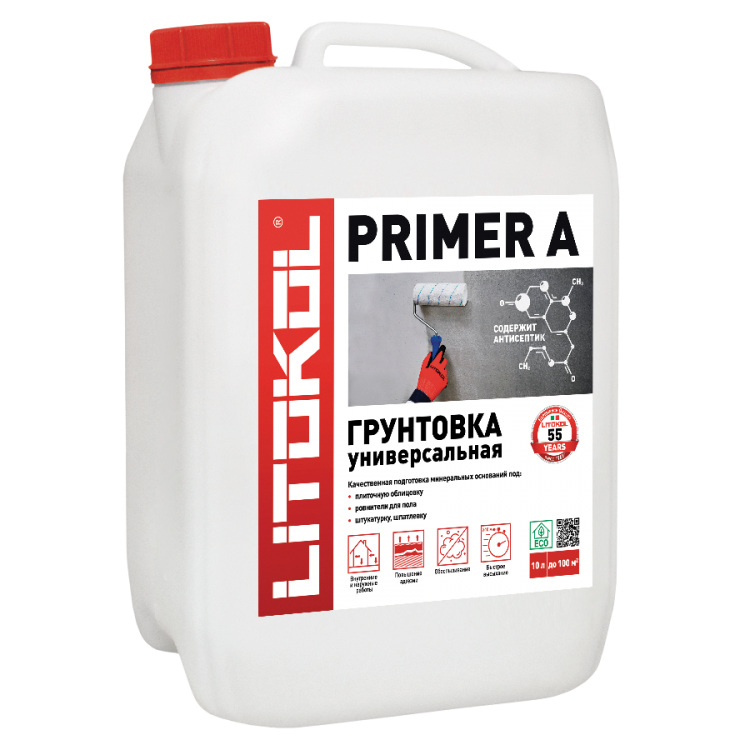 Грунтовка Литокол Primer A универсальная 10 л 