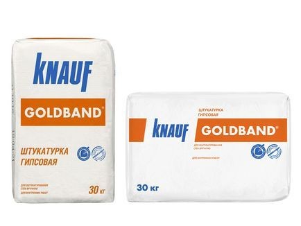 Штукатурка гипсовая КНАУФ Гольдбанд 30 кг