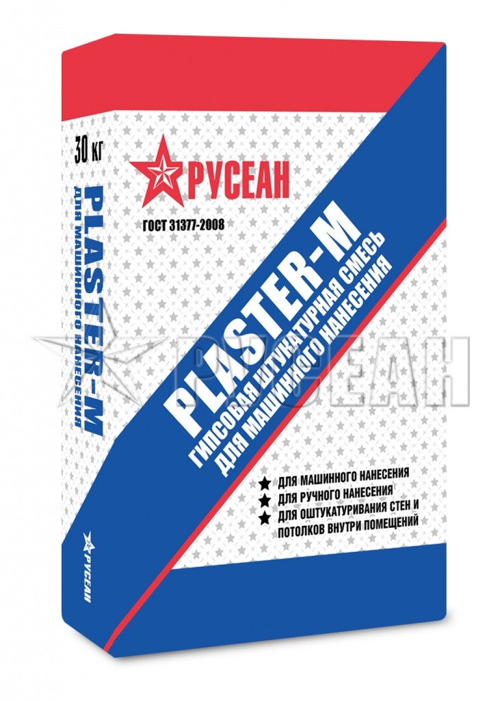 Штукатурка Русеан PLASTER-M машинного нанесения 30 кг