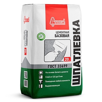 Шпатлевка Старатели базовая цементная 20 кг