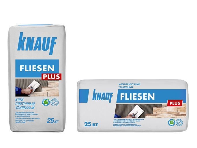 Флизен плюс Кнауф усиленный плиточный клей 25кг