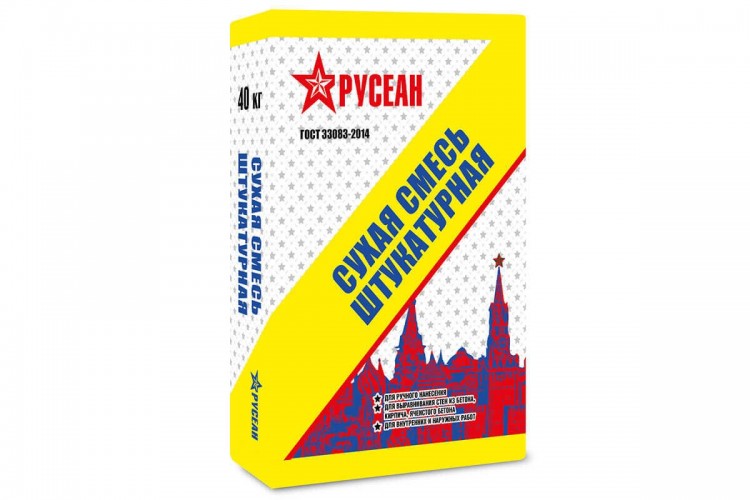 Штукатурная  смесь Русеан м 150  40 кг
