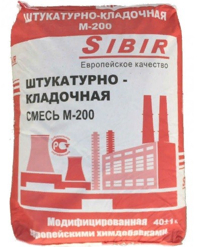 Сухая смесь Сибирь кладочная м 200 40 кг