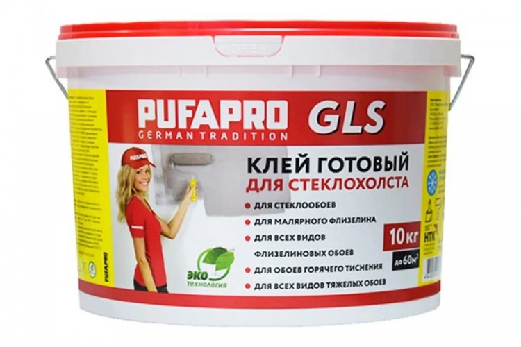 Клей готовый Pufas Glutolin GLS для стеклообоев 10 кг